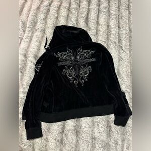 Harley Davidson Velour Zip Up Jacket Women’s Small